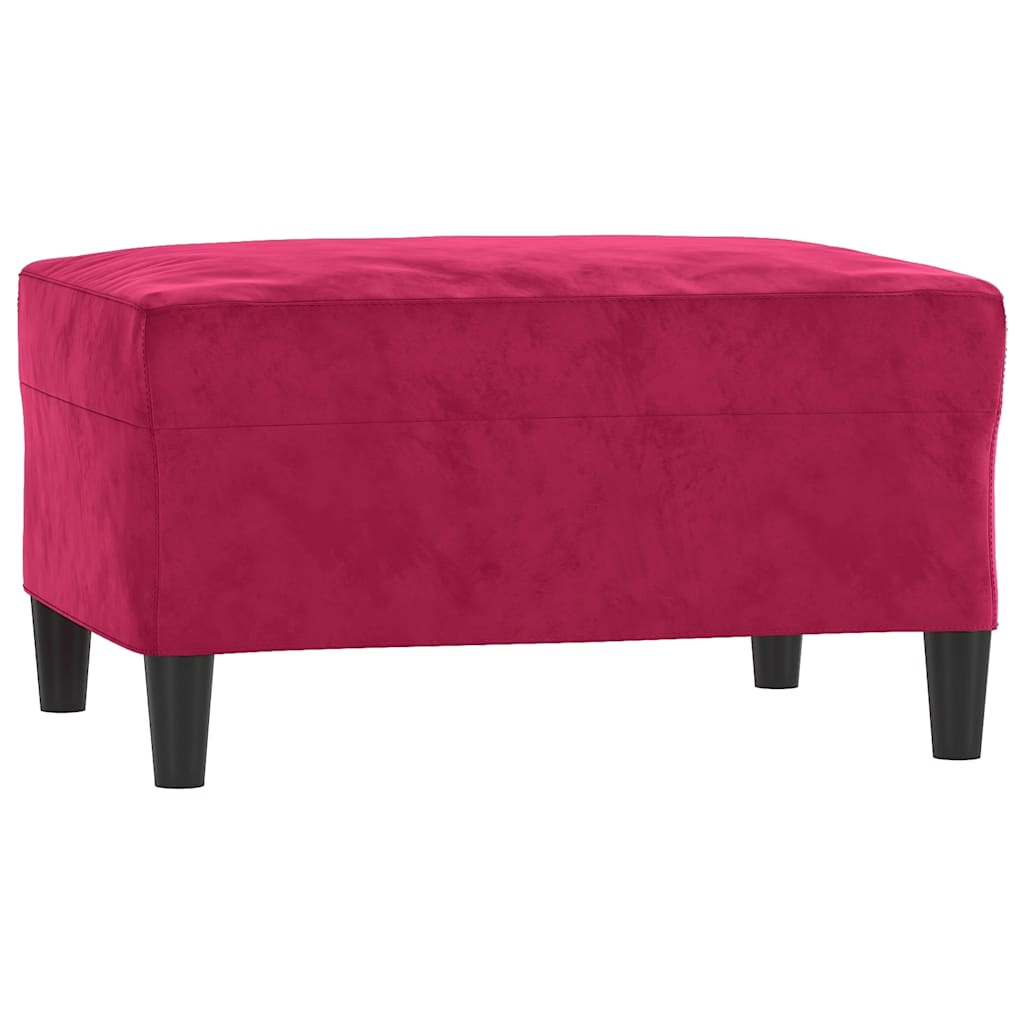 Fußhocker Weinrot 70x55x41 cm Samt