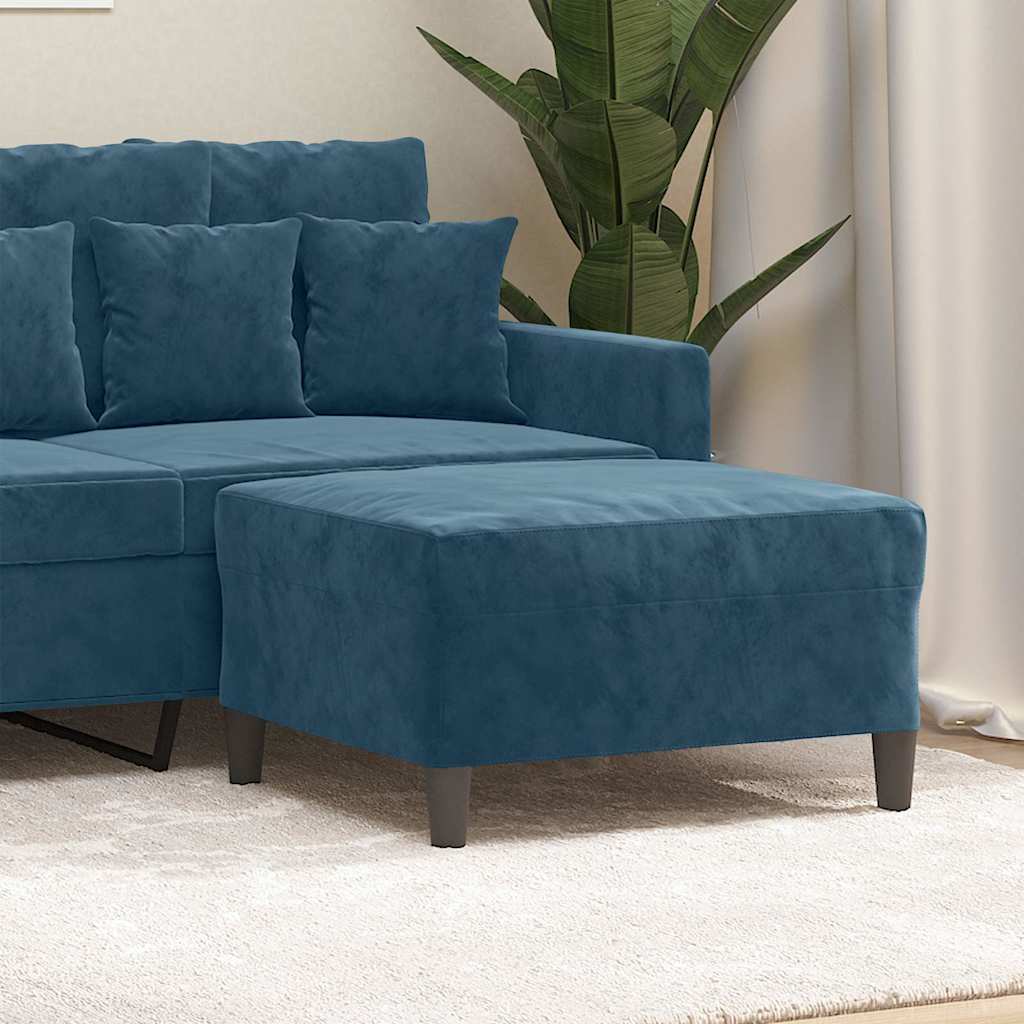 Fußhocker Blau 70x55x41 cm Samt