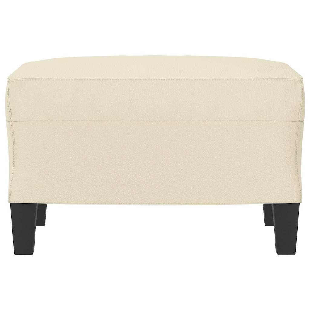 Fußhocker Creme 60x50x41 cm Kunstleder