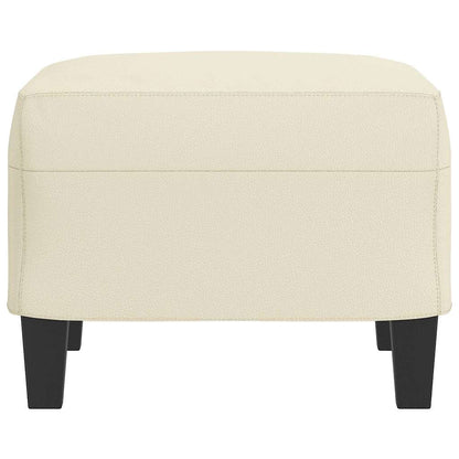 Fußhocker Creme 60x50x41 cm Kunstleder
