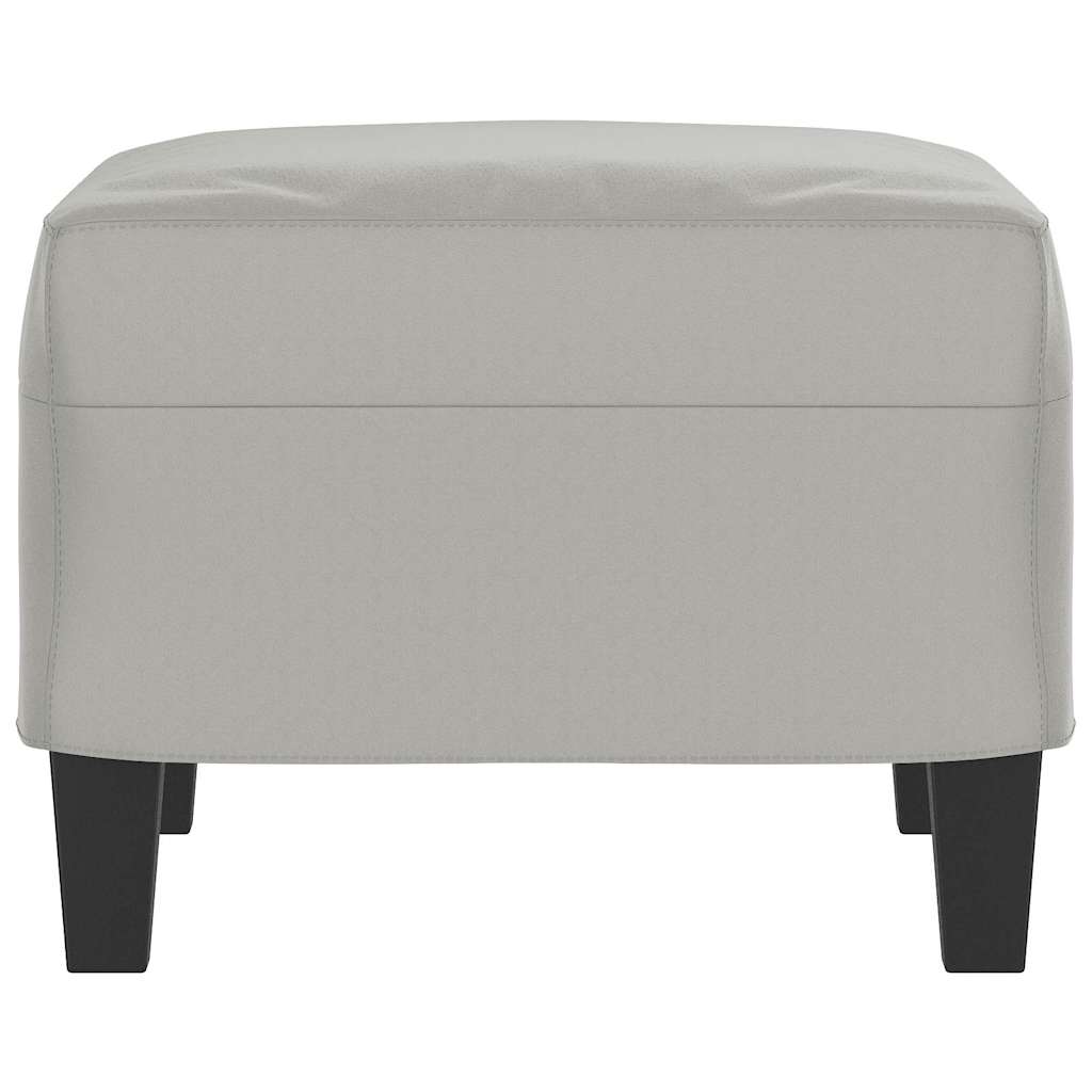 Fußhocker Hellgrau 60x50x41 cm Mikrofasergewebe