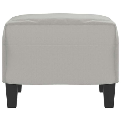 Fußhocker Hellgrau 60x50x41 cm Mikrofasergewebe