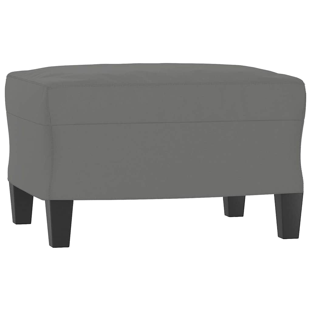 Fußhocker Dunkelgrau 60x50x41 cm Mikrofasergewebe
