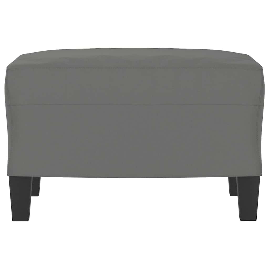 Fußhocker Dunkelgrau 60x50x41 cm Mikrofasergewebe