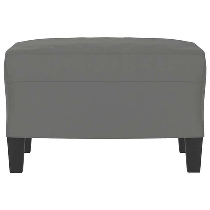 Fußhocker Dunkelgrau 60x50x41 cm Mikrofasergewebe