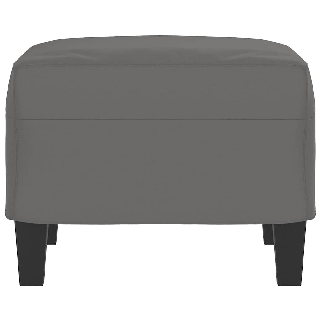 Fußhocker Dunkelgrau 60x50x41 cm Mikrofasergewebe