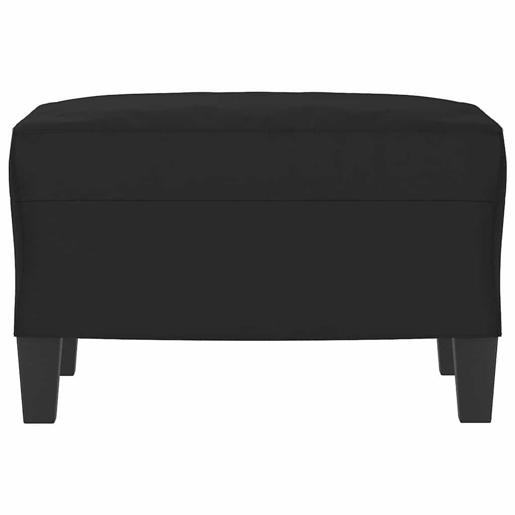 Fußhocker Schwarz 60x50x41 cm Mikrofasergewebe