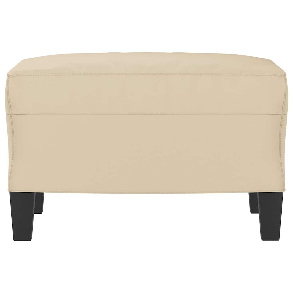 Fußhocker Creme 60x50x41 cm Mikrofasergewebe