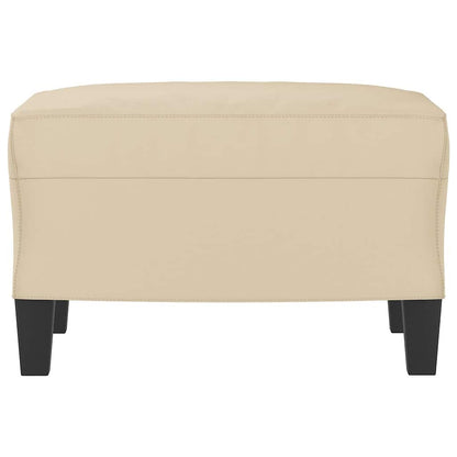 Fußhocker Creme 60x50x41 cm Mikrofasergewebe