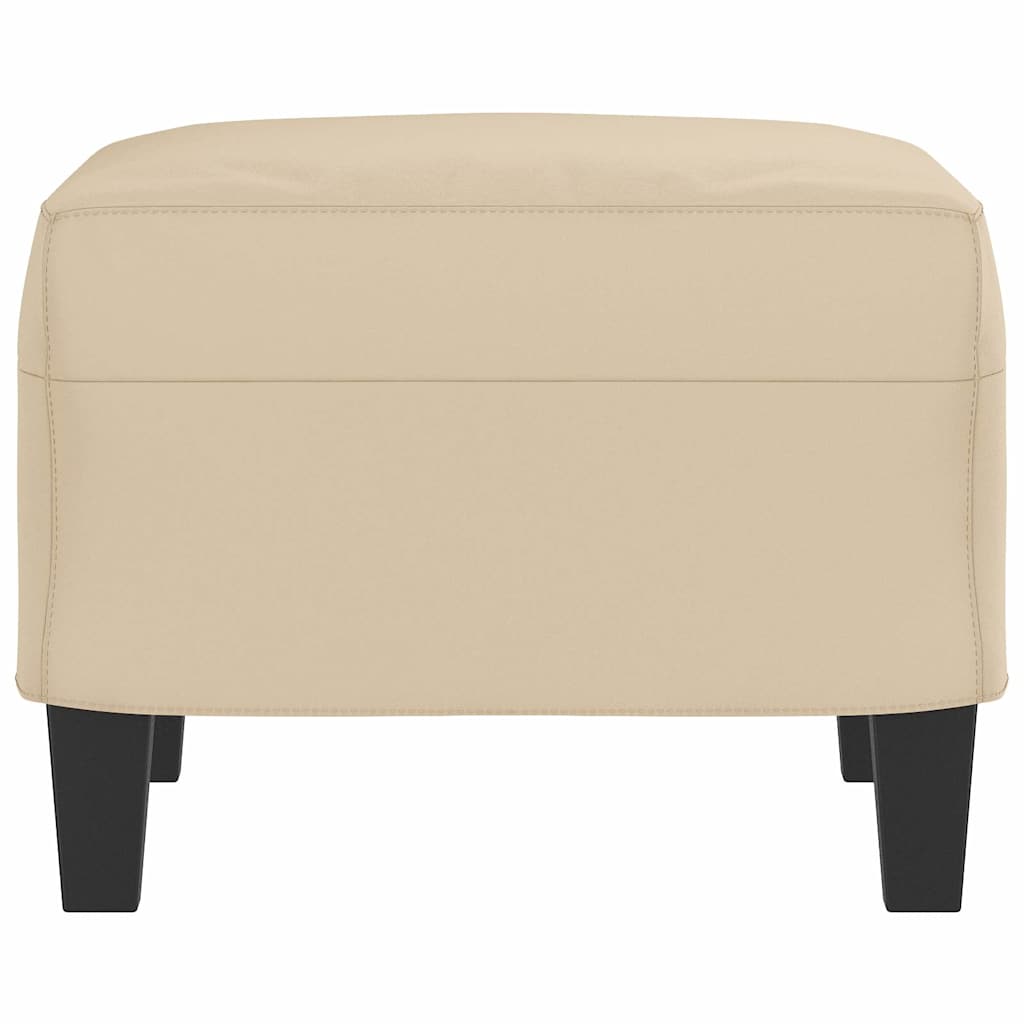 Fußhocker Creme 60x50x41 cm Mikrofasergewebe