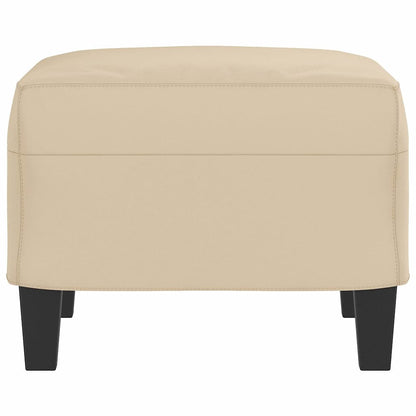 Fußhocker Creme 60x50x41 cm Mikrofasergewebe