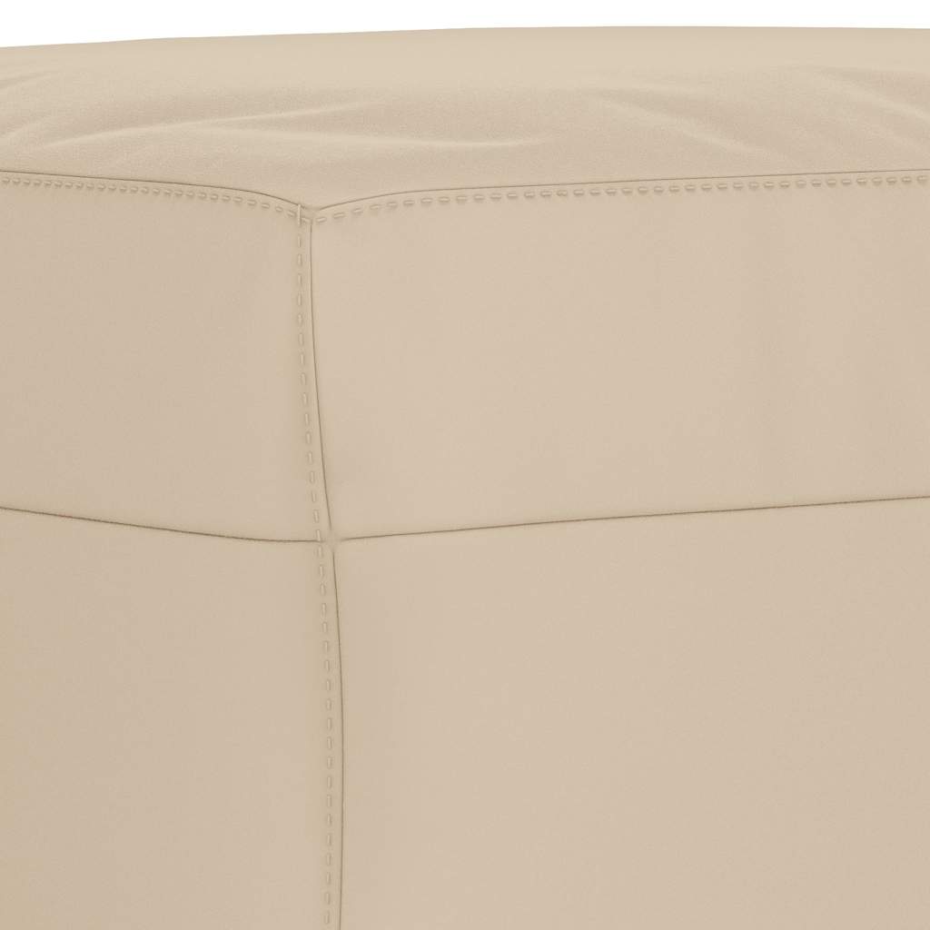 Fußhocker Creme 60x50x41 cm Mikrofasergewebe