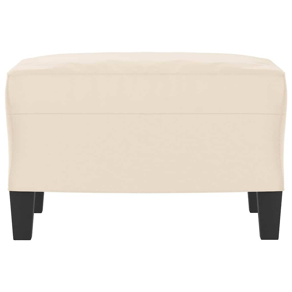 Fußhocker Beige 60x50x41 cm Mikrofasergewebe