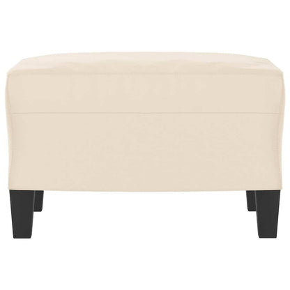 Fußhocker Beige 60x50x41 cm Mikrofasergewebe