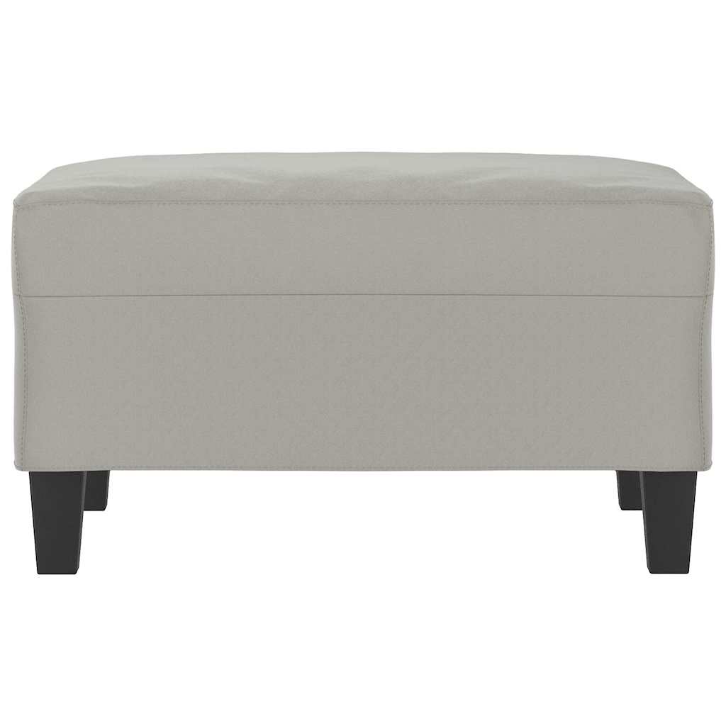 Fußhocker Hellgrau 70x55x41 cm Mikrofasergewebe