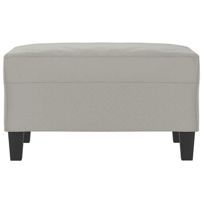 Fußhocker Hellgrau 70x55x41 cm Mikrofasergewebe