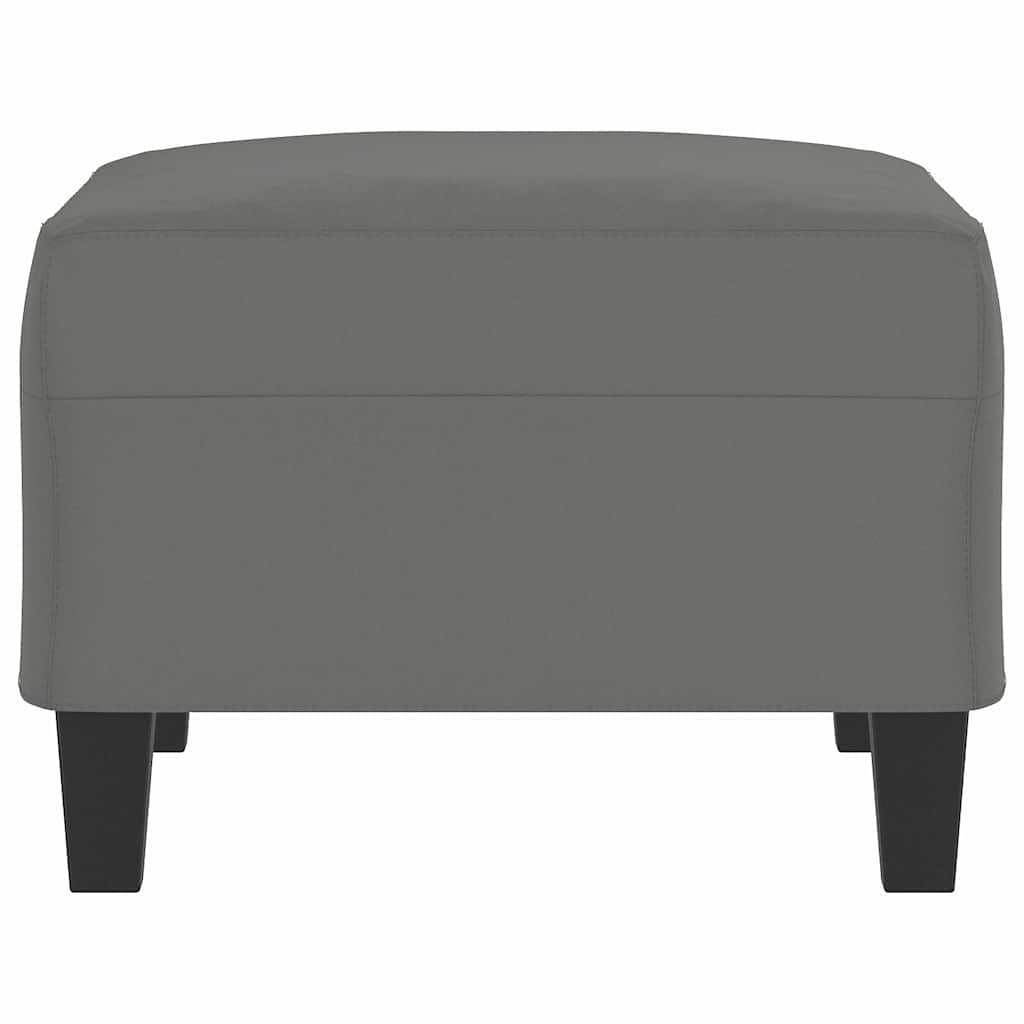Fußhocker Dunkelgrau 70x55x41 cm Mikrofasergewebe