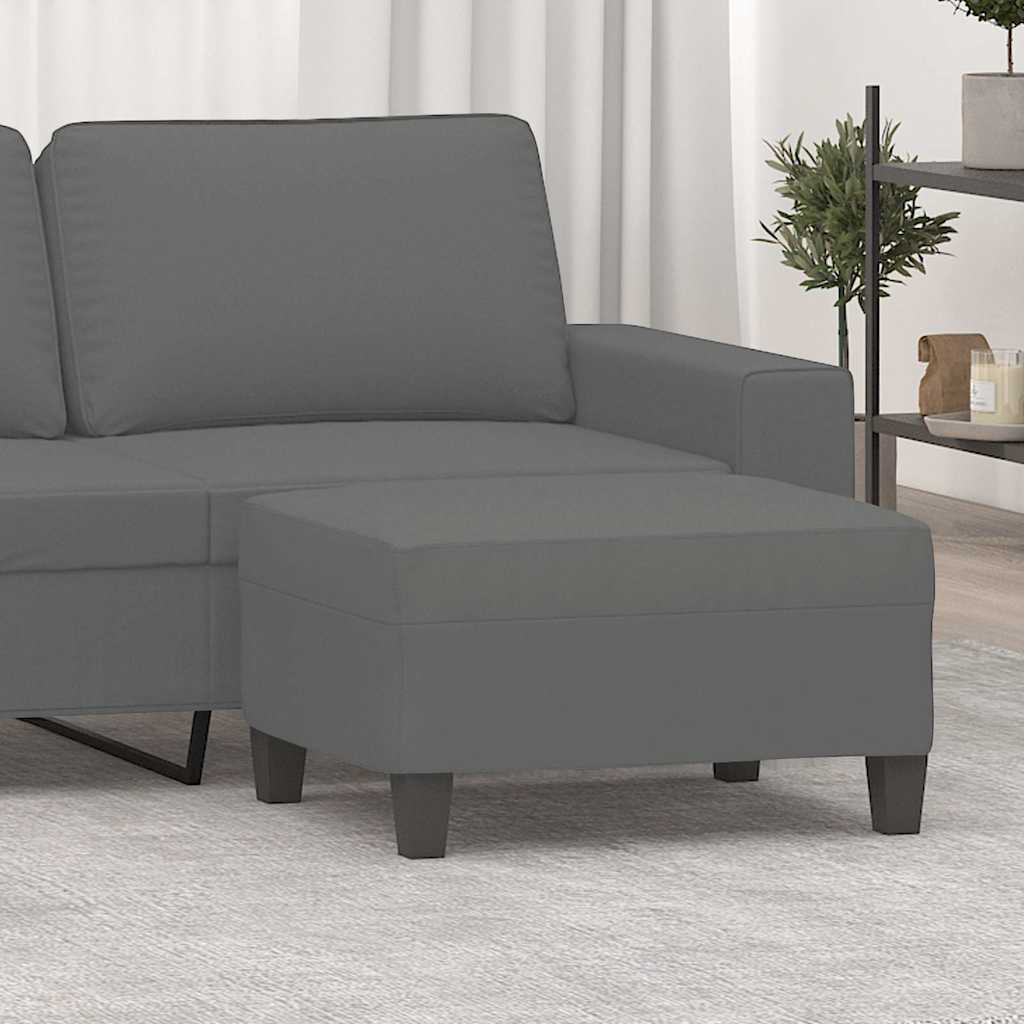 Fußhocker Dunkelgrau 70x55x41 cm Mikrofasergewebe