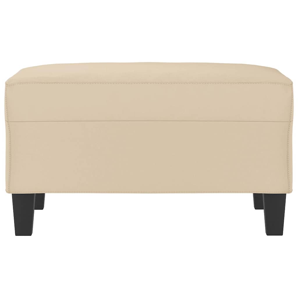 Fußhocker Creme 70x55x41 cm Mikrofasergewebe