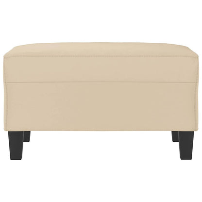 Fußhocker Creme 70x55x41 cm Mikrofasergewebe