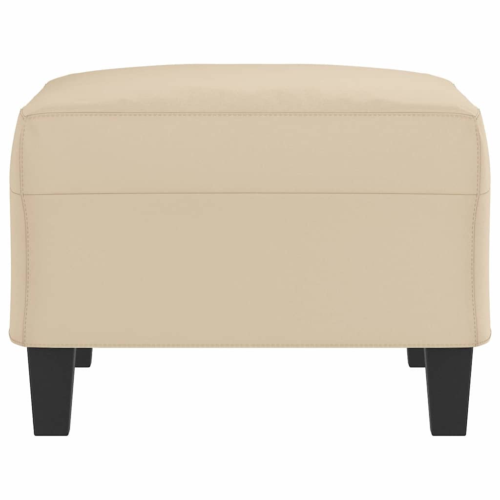 Fußhocker Creme 70x55x41 cm Mikrofasergewebe