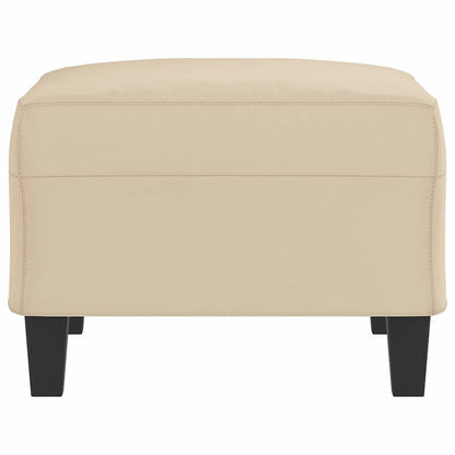 Fußhocker Creme 70x55x41 cm Mikrofasergewebe