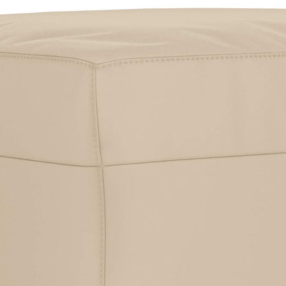 Fußhocker Creme 70x55x41 cm Mikrofasergewebe