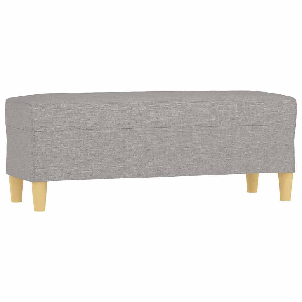 Sitzbank Hellgrau 100x35x41 cm Stoff