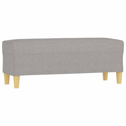Sitzbank Hellgrau 100x35x41 cm Stoff
