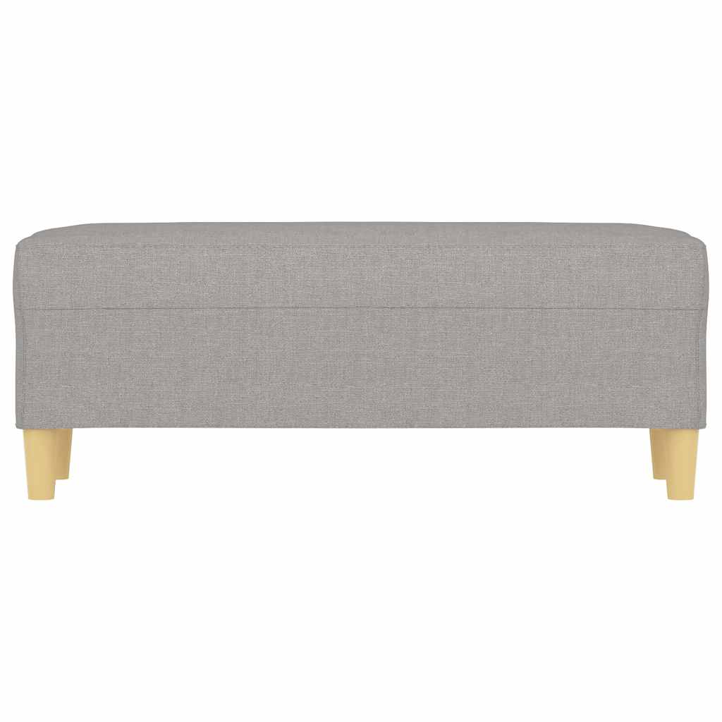 Sitzbank Hellgrau 100x35x41 cm Stoff