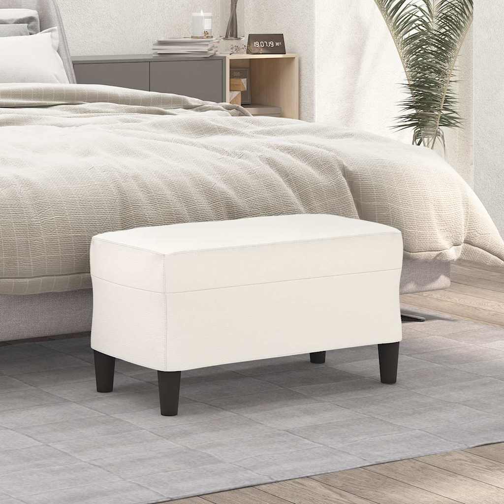 Sitzbank Creme 70x35x41 cm Kunstleder