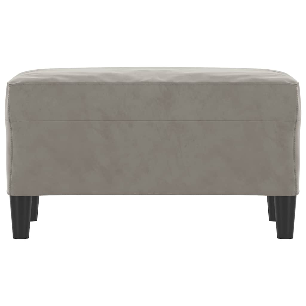 Sitzbank Hellgrau 70x35x41 cm Samt