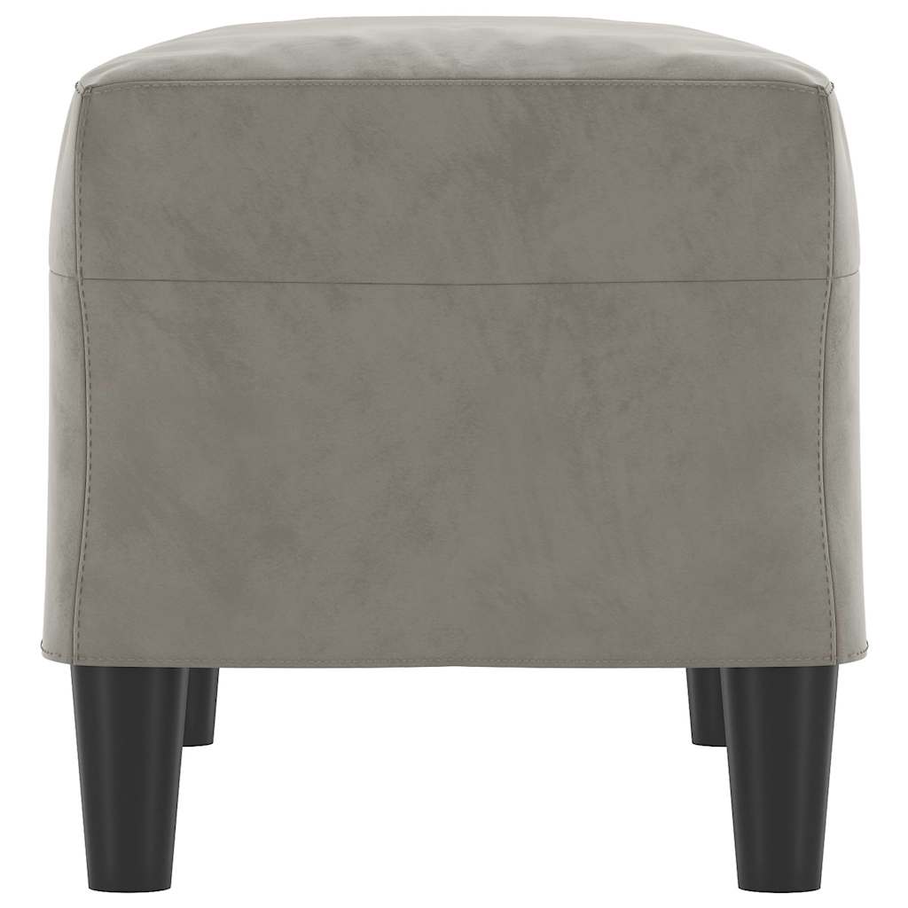 Sitzbank Hellgrau 70x35x41 cm Samt