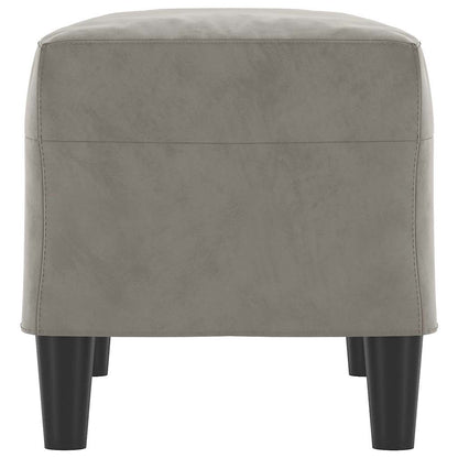 Sitzbank Hellgrau 70x35x41 cm Samt