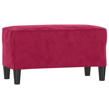 Sitzbank Weinrot 70x35x41 cm Samt