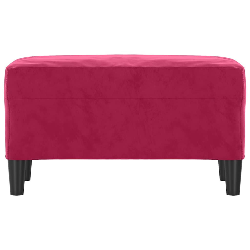 Sitzbank Weinrot 70x35x41 cm Samt