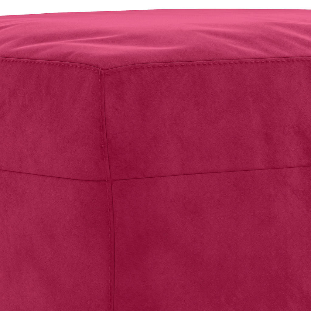 Sitzbank Weinrot 70x35x41 cm Samt
