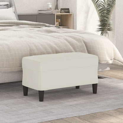 Sitzbank Creme 70x35x41 cm Samt