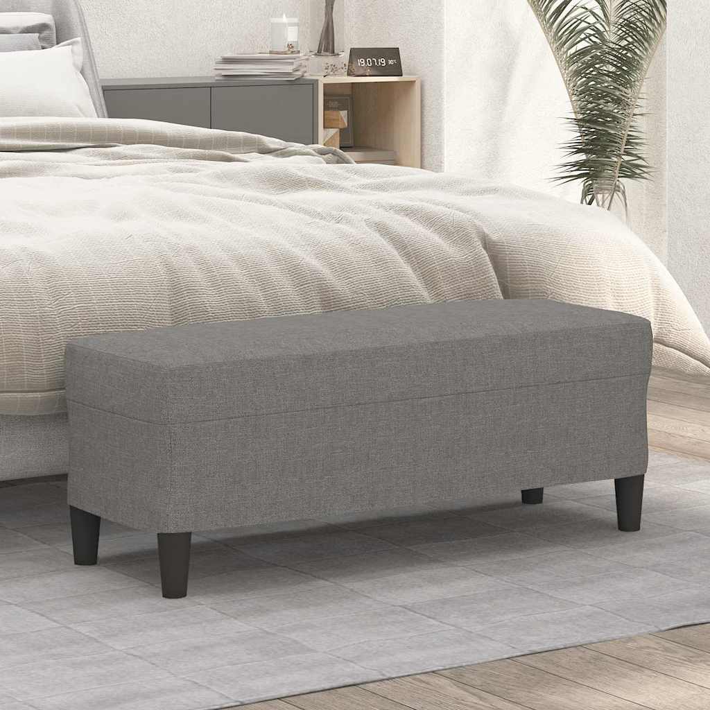 Sitzbank Dunkelgrau 100x35x41 cm Stoff