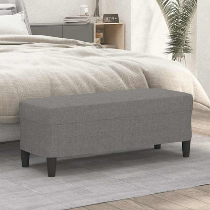 Sitzbank Dunkelgrau 100x35x41 cm Stoff