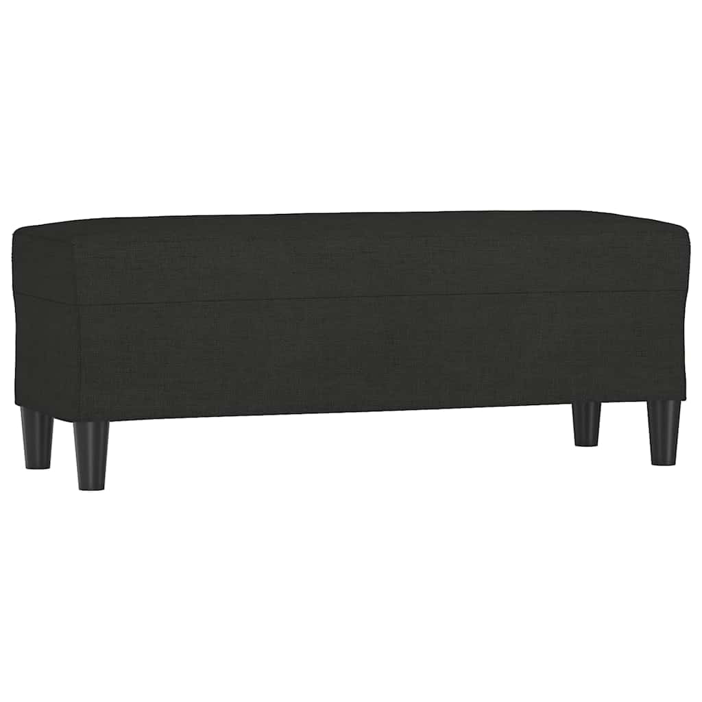 Sitzbank Schwarz 100x35x41 cm Stoff