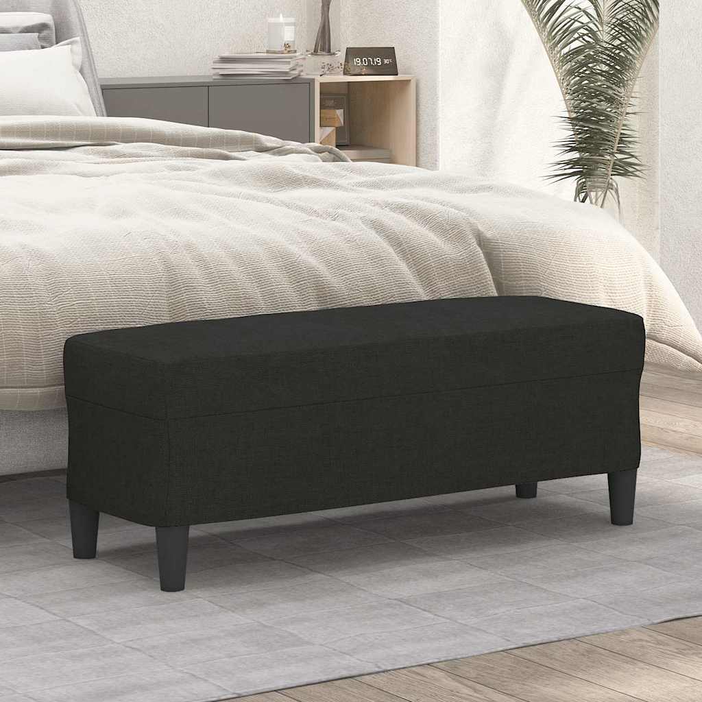 Sitzbank Schwarz 100x35x41 cm Stoff