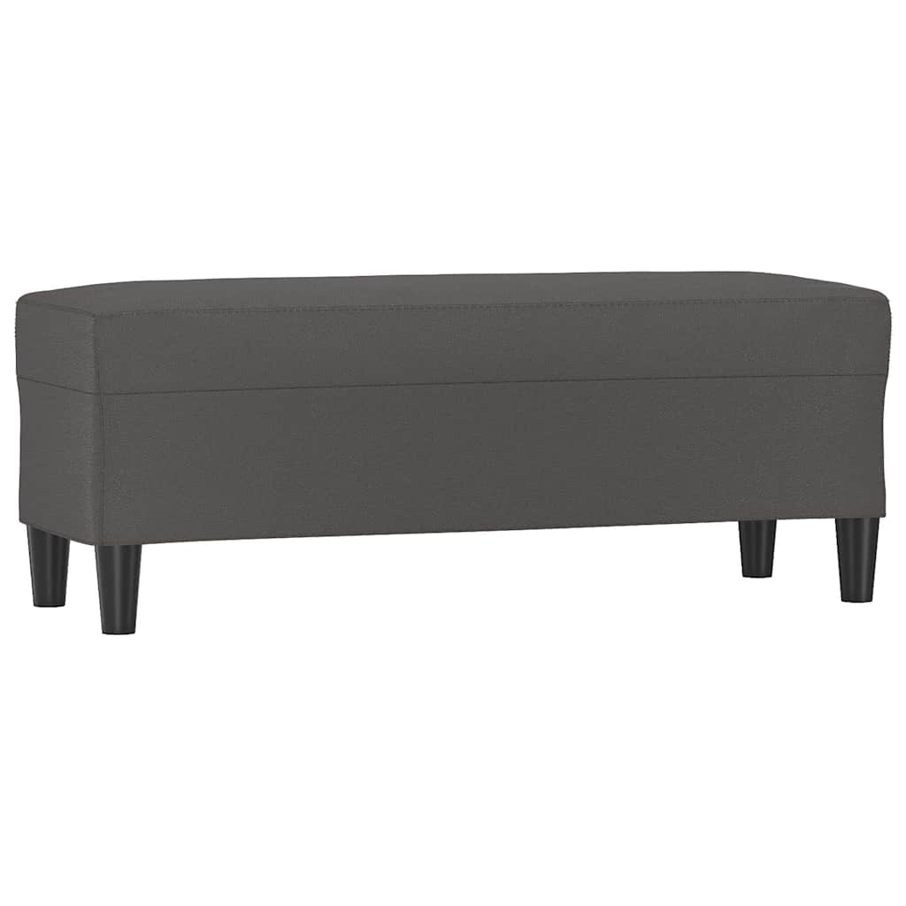Sitzbank Grau 100x35x41 cm Kunstleder