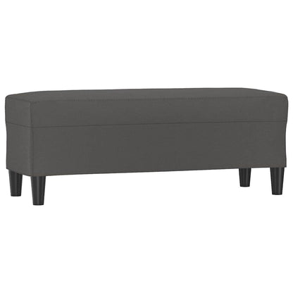 Sitzbank Grau 100x35x41 cm Kunstleder