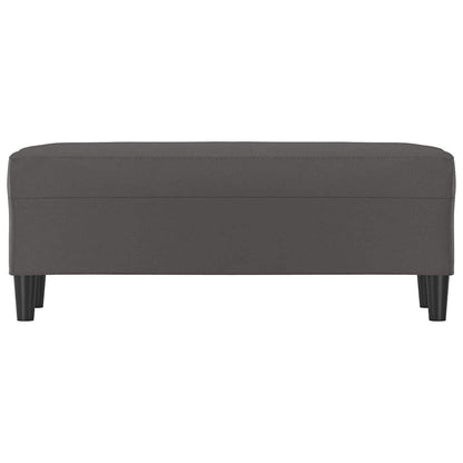 Sitzbank Grau 100x35x41 cm Kunstleder