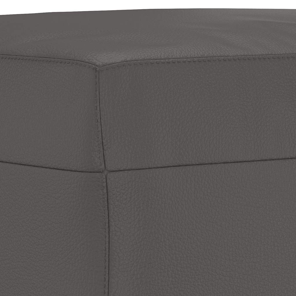 Sitzbank Grau 100x35x41 cm Kunstleder