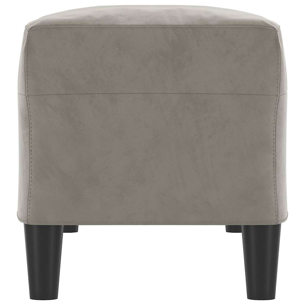 Sitzbank Hellgrau 100x35x41 cm Samt