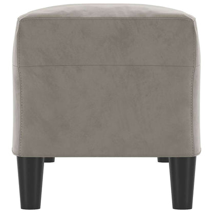 Sitzbank Hellgrau 100x35x41 cm Samt