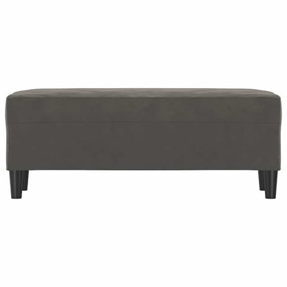 Sitzbank Dunkelgrau 100x35x41 cm Samt