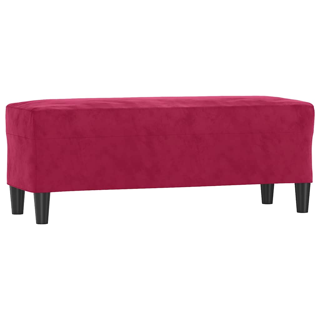 Sitzbank Weinrot 100x35x41 cm Samt